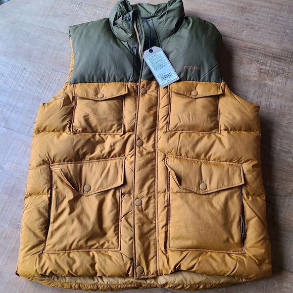 Prana Other - prAna Mens Timber Trail Vest L Peat Colorblock Duck Down Puffer New Green
